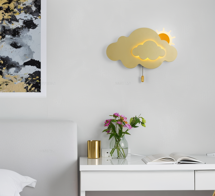 DreamyFloat - Applique Murale Nuage et Soleil LED