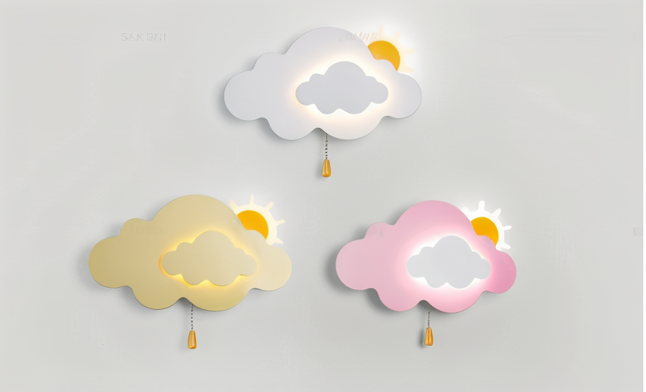 DreamyFloat - Applique Murale Nuage et Soleil LED