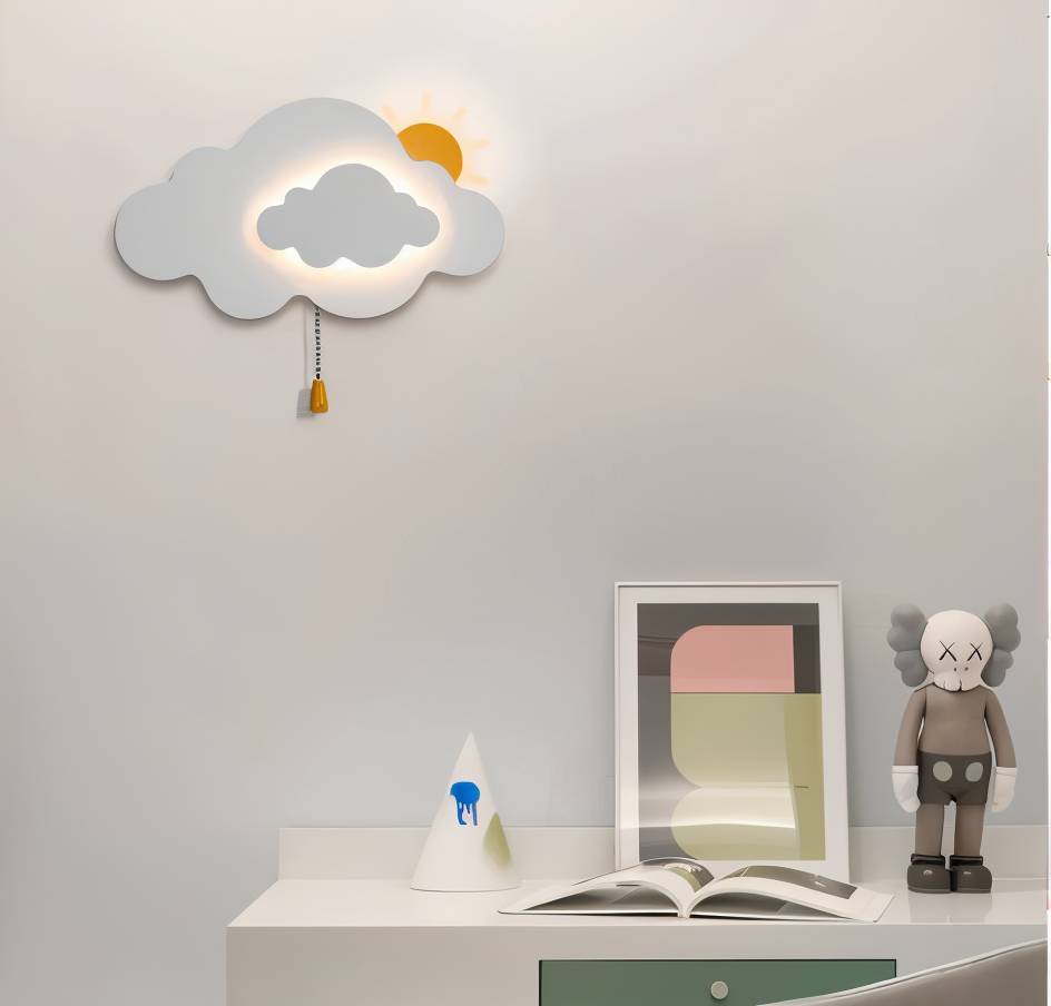 DreamyFloat - Applique Murale Nuage et Soleil LED