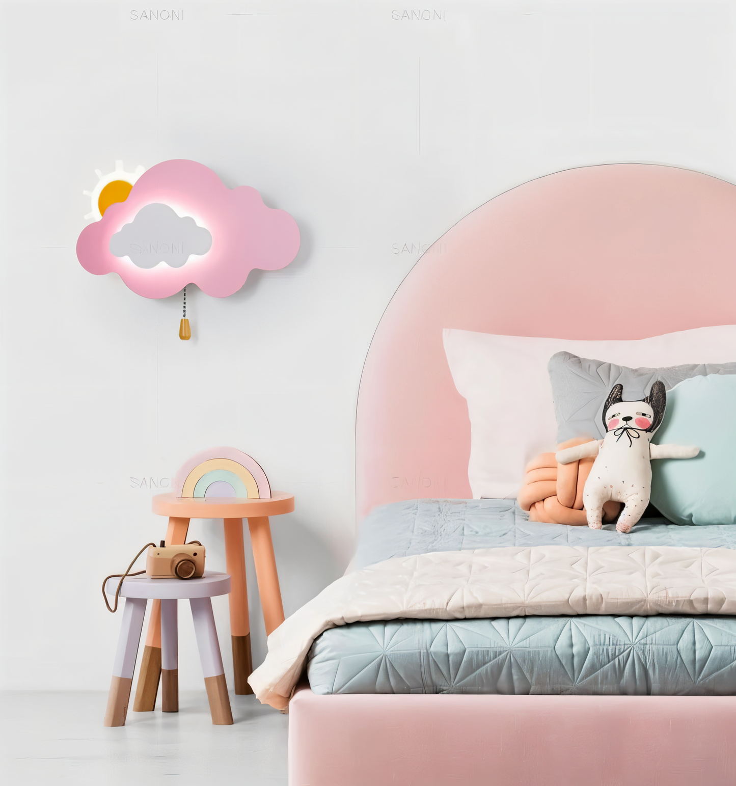 DreamyFloat - Applique Murale Nuage et Soleil LED