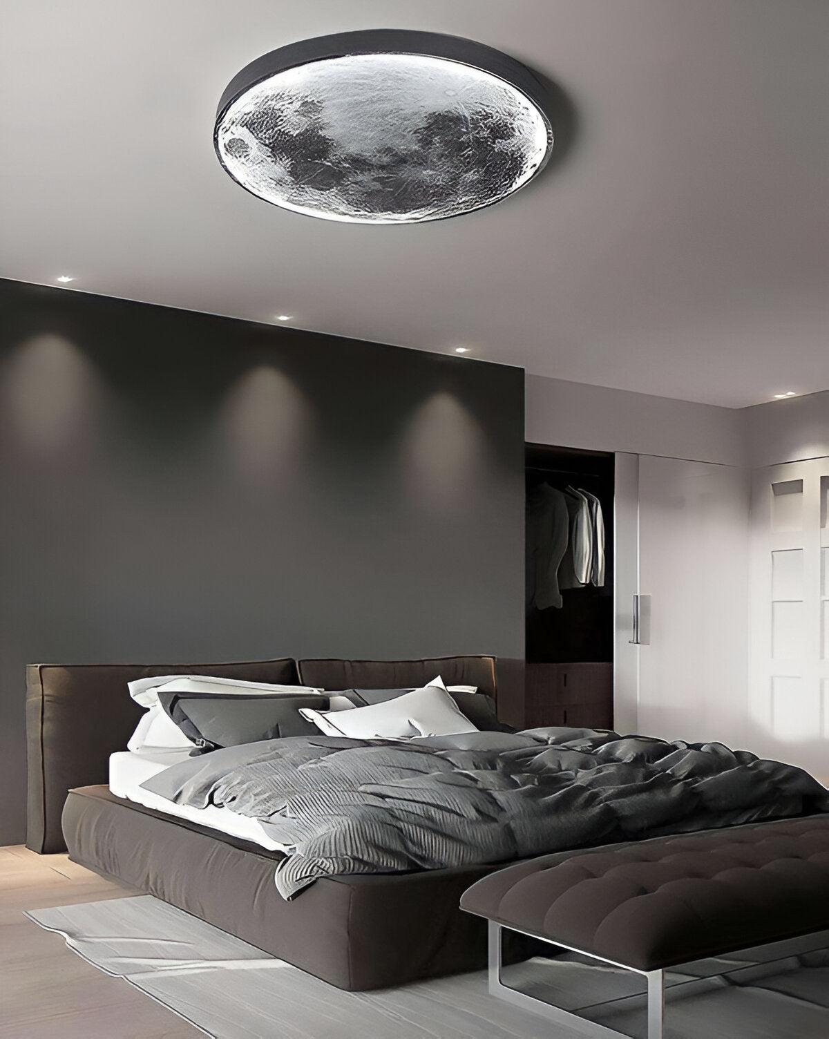 LunarLit - Applique Murale 3D en Forme de Lune