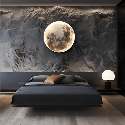 LunarLit - Applique Murale 3D en Forme de Lune