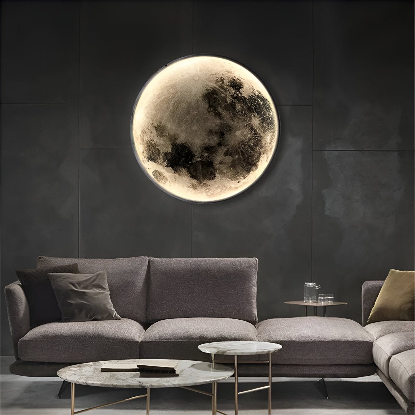 LunarLit - Applique Murale 3D en Forme de Lune