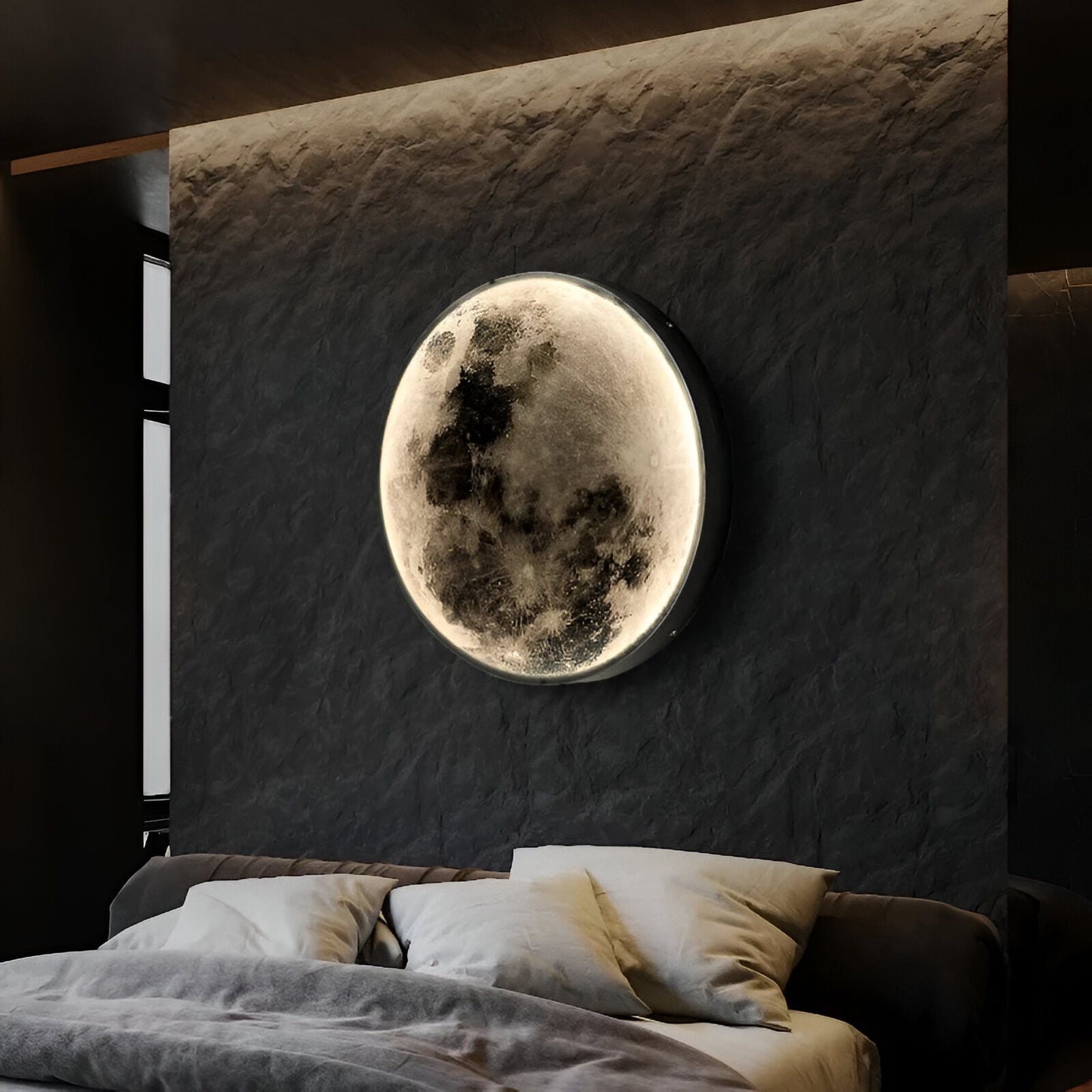 LunarLit - Applique Murale 3D en Forme de Lune