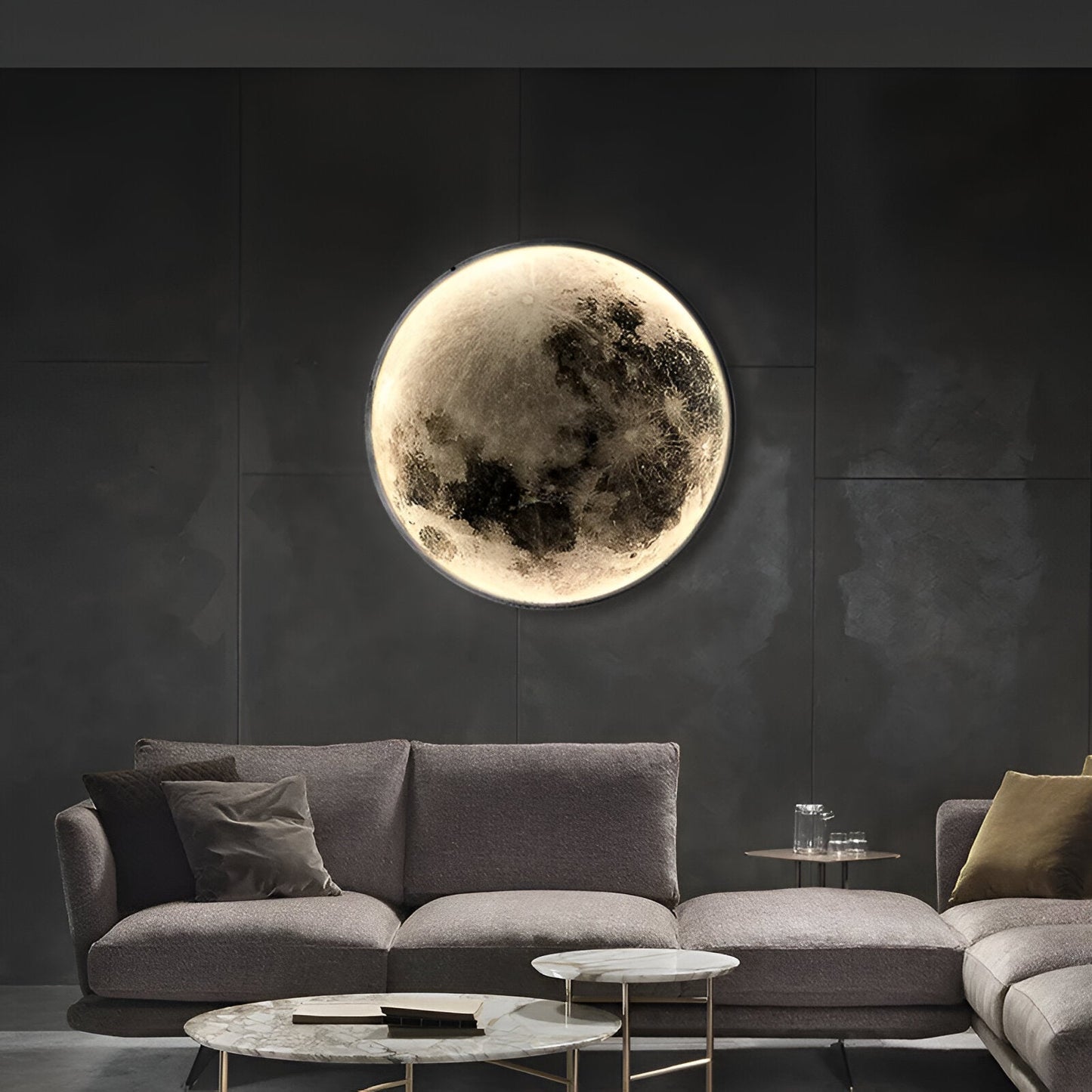 LunarLit - Applique Murale 3D en Forme de Lune