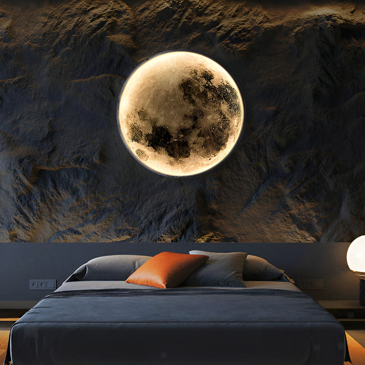 LunarLit - Applique Murale 3D en Forme de Lune