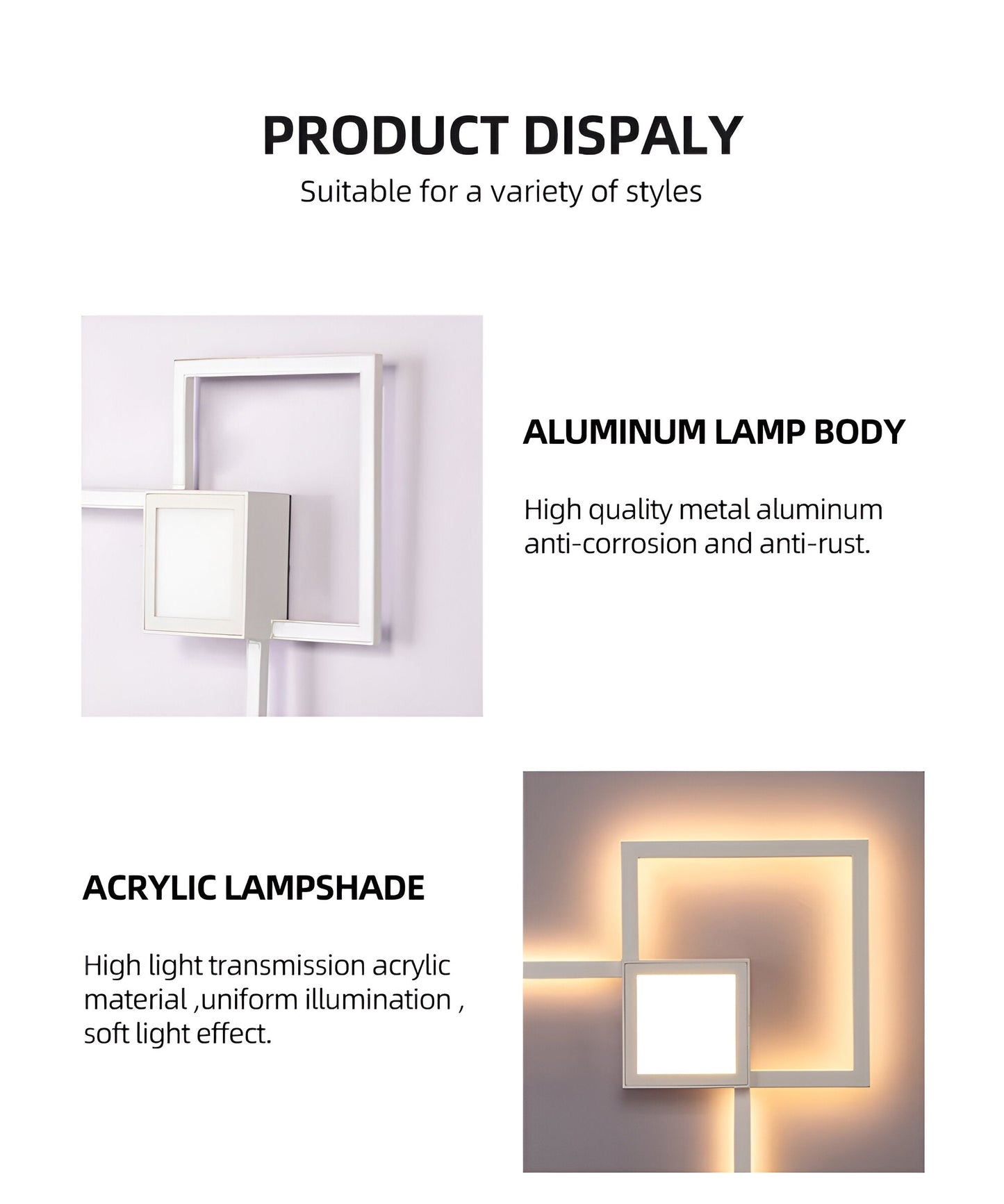 QuadroLux - Design LED minimaliste en métal