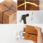 QuadCrackle – Applique Murale en Bois avec Design Fissuré